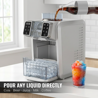 Gezonde Sneeuw-IJs Smoothie Maker & Vierkante 2-in-1 Machine voor Vers Fruit Sap Thuis of op Kantoor BPA-Vrij Compressor Koeling 150W