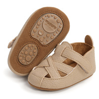 Sandales pour bébés de 0 à 1 an, chaussures pour tout-petits, chaussures d'été pour bébés, légères, en caoutchouc, semelle souple antidérapante, sandales et chaussons pour bébés