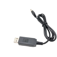 Kabel daya Dc 5v ke 12v, kabel konverter tegangan Usb ke Dc 5v 9v 12v 5.5*2.1mm