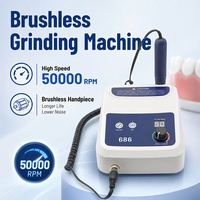Micromoteur dentaire sans balais 2028 8N.CM, machine de gravure et de polissage DIY, perceuse à ongles puissante 50000RPM pour manucure et pédicure