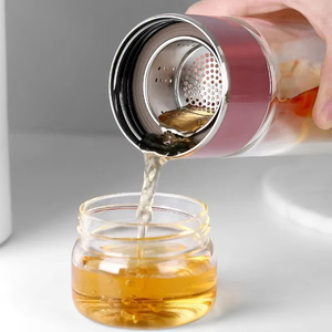 High Borosilicate Glass Double Layer <b>Infuser</b> Tumbler <b>Tea</b> Water Cup with Filter Water Bottle Drinkware - Product Image 6
