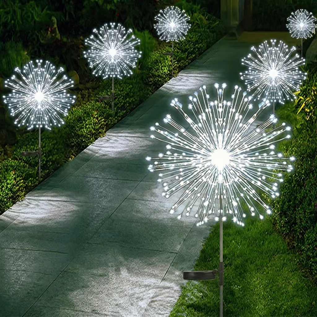 Blanc froid, 8 modes de clignotement, solaire, 200 LED
