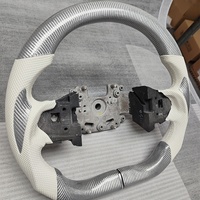 Volante Deportivo en Forma de D de Cuero Perforado Negro de 3 Radios, Personalizable con Color de Costuras, para Automóviles BYD, Venta Caliente 2024