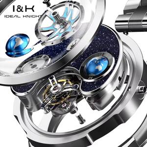 IDEAL KNIGHT 6805 Women's Luxury Business Charm Tourbillon <b>Automatic</b> Miyota Movement <b>Skeleton</b> Stainless Steel <b>Watch</b> - Product Image 2
