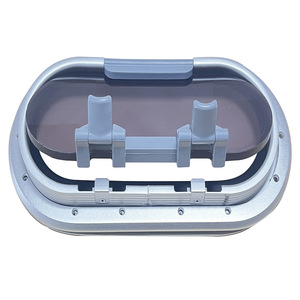 Claraboya ovalada de aleación de aluminio con vidrio templado para techo de barco, yate o caravana, con apertura horizontal y diseño oscilante. - Product Image 2