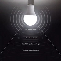 Sensor de luz inteligente Bombilla LED Microondas Radar Sensor de movimiento Sensor de temperatura infrarrojo E27 Bombilla LED inteligente