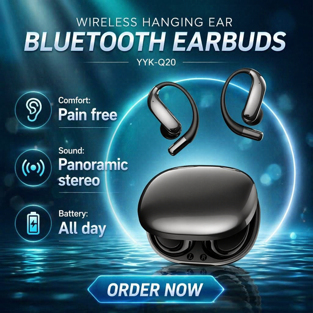 Factory Price LOGO Customization AI Real-Time Translation Ear Hook Wireless Earbuds Multi-Language Two-Way Translator IPX7