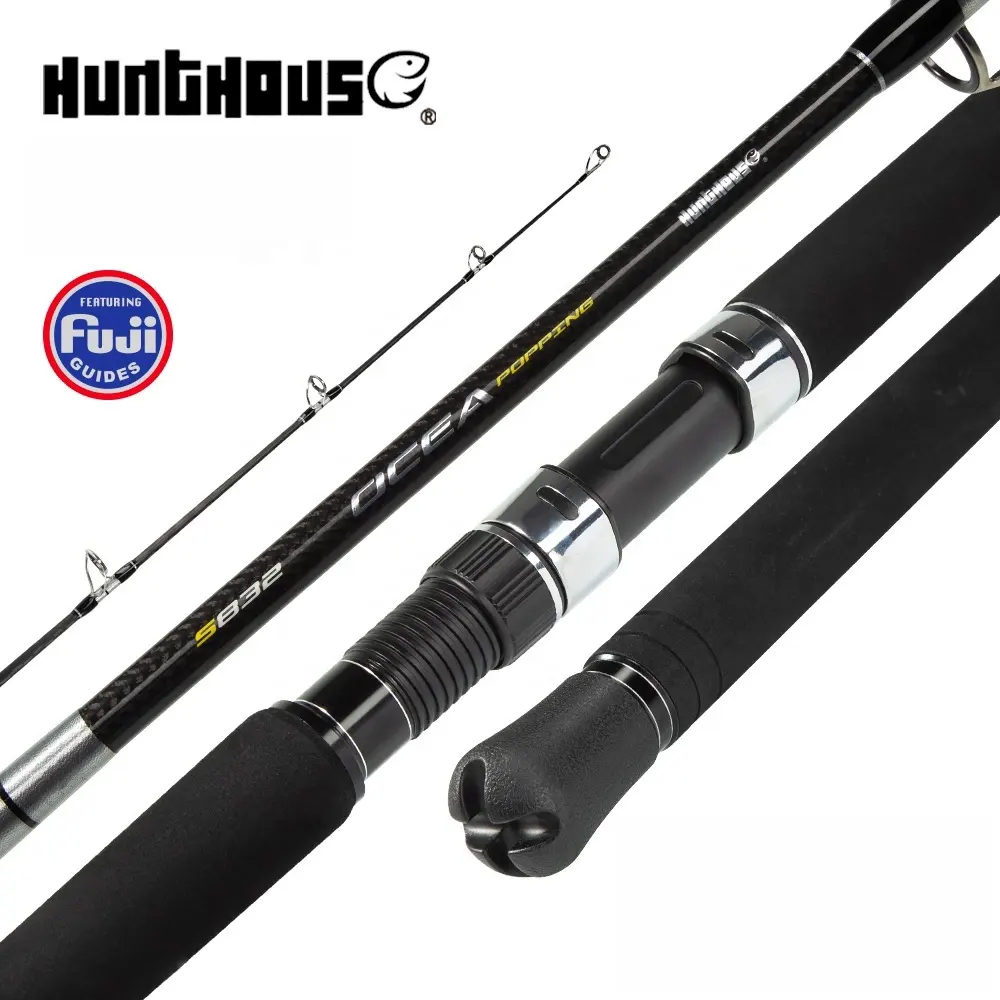 Chất lượng cao sợi carbon popping Rod 30t 2.3m carbon cao Fuji Reel ghế 3 phần cần câu