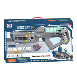 Pistola de agua de fuego continuo con luz Led Pistola de agua eléctrica M2 alimentada por batería de gran capacidad de larga distancia - Product Image 6