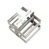 Stainless Steel Microscope Slide Staining Rack 26 30 60 Slides Laboratory Slide Holder Staining Frame