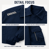Blouson Bomber Homme Style Western Personnalisé Coupe-Vent Brodé avec Poche Cargo à Fermeture Éclair sur la Manche – Fabricant de Vêtements