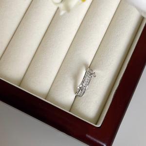 Bague papillon 3D exquise en argent pur S925, design haut de gamme à bouche ouverte avec incrustation - Product Image 5