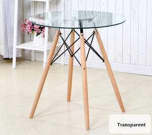 Chaises d'échantillon gratuites, meuble rond en verre et bois, <span class=keywords><strong>Table</strong></span> de salle à manger, nouveau modèle, moderne en verre et <span class=keywords><strong>plexiglas</strong></span> - Product Image 6