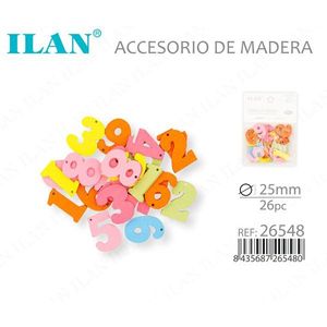 Numeri in Legno Ilan 25mm 26 Pezzi per Artigianato e Decorazioni - Product Image 3