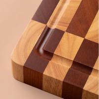 Acacia Hout Eindnerf Dambord Snijplank Groothandel Houten Hakblok Decoratieve Dienblad Voor Keukenvlees Fruit