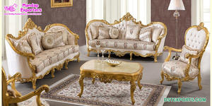 De Lujo rojo y oro de sala de estar muebles de madera antigua Real sofá conjunto oro polaco real Maharaja de oro tallada sofá - Product Image 2