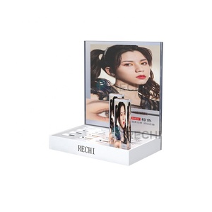 Rechi tùy chỉnh phụ nữ tươi bán buôn phổ lỗ vuông hiển thị sản phẩm Acrylic liên hệ với ống kính hiển thị hiển thị mỹ phẩm đứng - Product Image 1