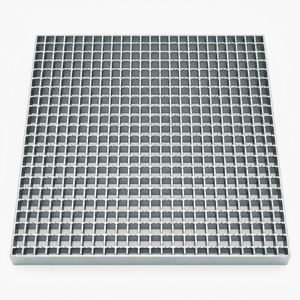 Grille carrée en acier gris, panneau zingué anti-corrosion, système de drainage industriel, longueur personnalisée - Product Image 1