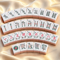Ensemble de Mahjong Américain Automatique de Luxe Moderne avec Tuiles en Acrylique Résistantes à l'Eau – Jeu de Divertissement du Dimanche, Cadeau pour 4 Joueurs
