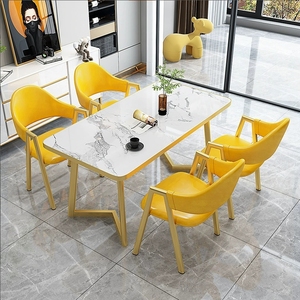 Moderner hochwertiger rechteckiger 4-Personen-Marmortisch, modernes Esszimmermöbel-<span class=keywords><strong>Set</strong></span> für Wohnzimmer und Küche - Product Image 6