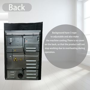 Fodera per lavatrice in <span class=keywords><strong>tessuto</strong></span> Oxford 420D resistente all'acqua con rivestimento frontale per lavasciuga copri asciugatrice - Product Image 6