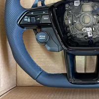 Volant de voiture en cuir pleine fleur avec bouton d'arrêt et palettes de changement de vitesse pour Audi 2013 2016 2015 2012 S5 B7 SQ5 A3 Q5 A4 B9