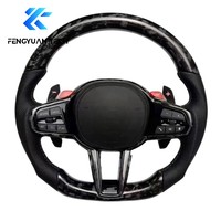 Volant personnalisé en fibre de carbone avec LED pour BMW CS M3 M4 M5 M6 X3 X4 X5 X6 X7 X8 G01 G12 G20 G29 G30 G35 G37 G80 G82 Sans airbag