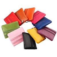 Livraison gratuite Porte-monnaie en cuir de vachette véritable Exquisite Zipper Wallet Cute Cartoon Design Small Pouch for Daily Use