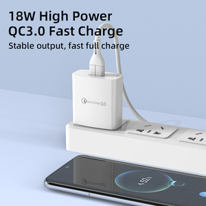 Mới Đến 18W Nhanh Chóng Sạc <span class=keywords><strong>Power</strong></span> <span class=keywords><strong>Adapter</strong></span> Qc3.0 Nhanh Chóng Phí Nhà Điện Thoại Di Động Phổ Bền Tường Sạc Chúng Tôi EU Cắm Oemodm - Product Image 5