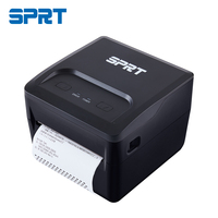 Impresora de etiquetas de transferencia térmica de 4 pulgadas con software gratuito USB para imprimir cuidado de lavado y etiqueta adhesiva en Stock