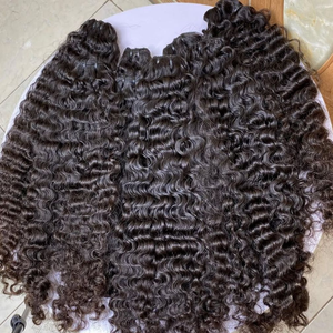 Extensions de <span class=keywords><strong>cheveux</strong></span> naturels 100% humains non traités, bouclés, ondulés, à trame plate, provenant d'Inde, de Vietnam, de Birmanie et du Cambodge - Product Image 5