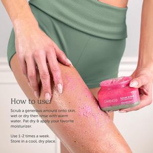 Gommage corporel au sucre de pastèque, naturel, végétalien, exfoliant, anti-imperfections, pour les jambes et les fesses, pré-rasage - Product Image 5