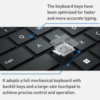 Papan ketik nirkabel Backlit sentuh magnetik, untuk MicroSoft Surface Pro 9 / 8 / X dengan Slot pena dan pena Stylus