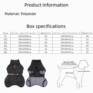 Abbigliamento per cani di grossa taglia giacca per animali domestici con effetto riflettente per uso esterno termico d'inverno - Product Image 5