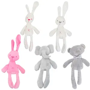 Giocattolo della peluche del bambino del coniglio del giocattolo dell'animale farcito coniglietto rosa della peluche botanica del bambino