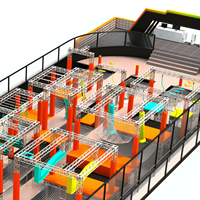 Parcours Ninja Personnalisable, Aire de Jeux Commerciale, Parcours d'Obstacles Intérieur pour Centres de Divertissement Familial