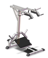 Hack Squat Machine Leverage Squat Calf Raise Machine Exercice des jambes avec épingles de stockage de poids et crochets de bande, Machine de gymnastique à domicile