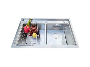 Évier de cuisine double en acier inoxydable, fabrication artisanale, prix compétitif, directement de l'usine - Product Image 2
