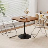 Ensemble de tables basses modernes en MDF et acier carbone avec plateau en acrylique, 3 pièces, tables d'appoint faciles à nettoyer, durables pour les salons d'appartement