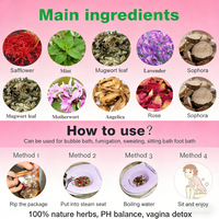 Soin intime féminin : Sachet de vapeur aux herbes 100 % naturelles pour bain de vapeur Yoni, herbes antibactériennes pour le nettoyage vaginal et le soulagement des inconforts