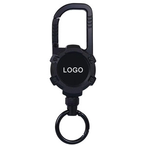 Porte-badge rétractable magnétique robuste et durable avec logo personnalisé, mousqueton porte-clés pour activités de plein air, pêche et voyages - Product Image 1