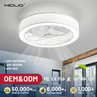 Ventilateur de plafond intelligent LED moderne et silencieux avec télécommande, 3 pales, moteur DC, gradation intelligente, 3 couleurs changeantes, ventilateur de plafond avec lumière