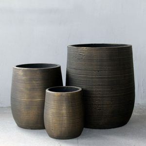 Macetas de Jardín Ovaladas de Hormigón de Gran Tamaño, Macetas para Plantas de Interior y Exterior - Product Image 4