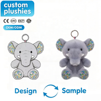 Porte-clés en peluche mignon en forme d'éléphant, panda, renard, vache, lapin, chien, cochon – Vente en gros, fabricant personnalisé, cadeaux pour enfants