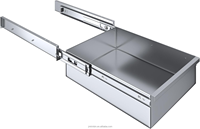 20 pouces. X 14 pouces X 5 In. Table de préparation en acier inoxydable avec tiroir, fabrication métallique pour cuisine commerciale