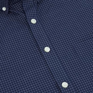 Men's Big and Tall Wrinkle Free Breathable <b>Short</b> <b>Sleeve</b> Button Down <b>Check</b> <b>Shirt</b> with Custom Logo ODM Stand Collar - Product Image 5