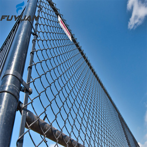 10 ft resistente ossido nero 4mm zincato a catena recinzione palo palo rotondo barella per giardino scherma traliccio e cancelli - Product Image 1