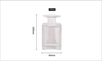 Meilleure vente Bouteille d'aromathérapie carrée moderne de luxe en verre brun Bouteilles d'arôme en verre transparent