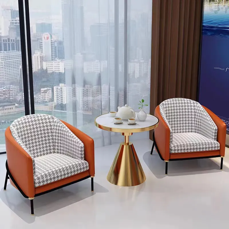 Soggiorno moderno divano singolo struttura in legno curvato tessuto imbottito poltrona di design italiano salotto divano per il tempo libero sedia