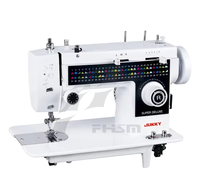 Machine à coudre domestique robuste JH308 avec pied entraîneur et moteur puissant pour la production en série d'articles faits main